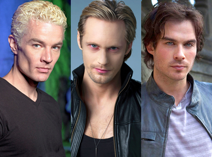 James Marsters, Buffy the Vampire Slayer, Alexander Skarsgard, True Blood, Ian Somerhalder, The Vampire Diaries James Marsters, Buffy the Vampire Slayer, Alexander Skarsgard, True Blood, Ian Somerhalder, The Vampire Diaries